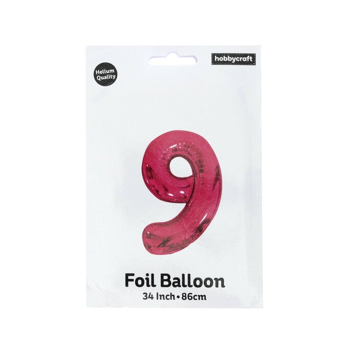 Extra Large Pink Foil Number 9 Balloon image number 3