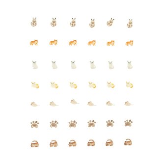 Adhesive Cat Gems 42 Pack