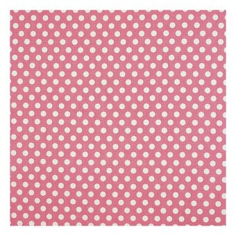 Red Medium Dot Cotton Fabric by the Metre