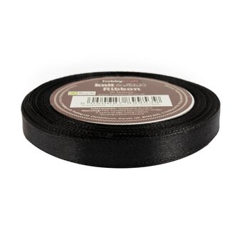 Black Satin Ribbon 9mm x 15m