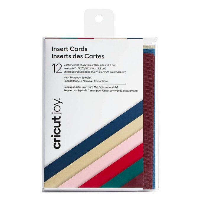 Cricut Joy New Romantic Insert Cards 4.25 x 5.5 Inches 12 Pack