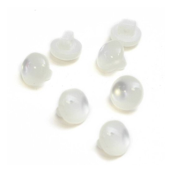 Hemline White Basic Dome Button 7 Pack image number 1