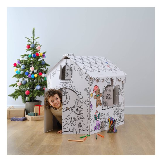 Colour-in Cardboard Gingerbread House image number 4