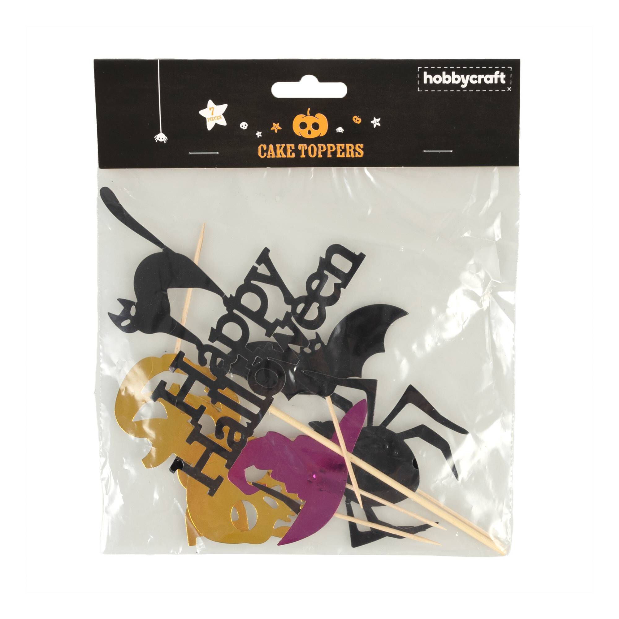 Halloween Cake Toppers 7 Pack Hobbycraft