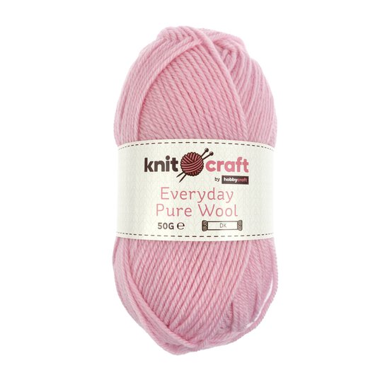 Knitcraft Pink Everyday Pure Wool DK 50g image number 1