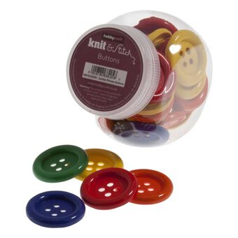 Button Jar Primary Colours