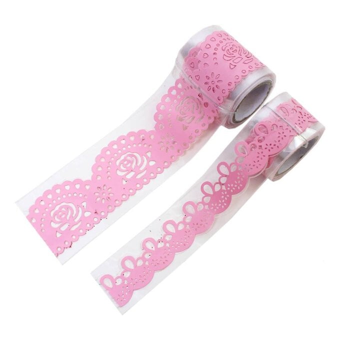 Pink Adhesive Border Rolls 2 Pack image number 1