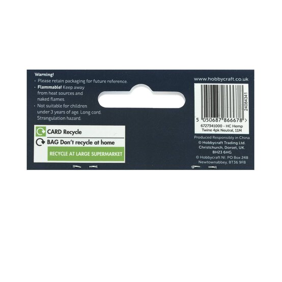 Neutral Hemp Twine 11m 4 Pack image number 8