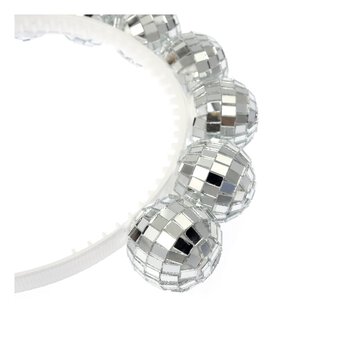 Silver Disco Ball Headband