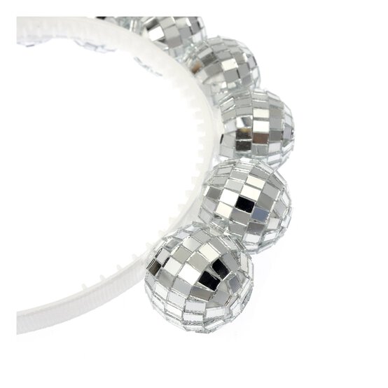 Silver Disco Ball Headband image number 2