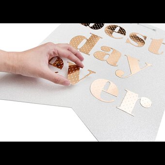 How to Make a Gold Foil Wedding Banner