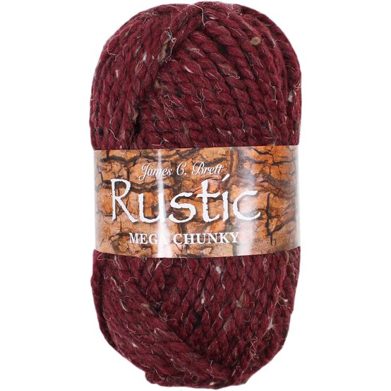 James C Brett Red Rustic Mega Chunky Yarn 100g image number 1