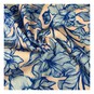 Blue Shadow Flowers Cotton Poplin Fabric by the Metre image number 1