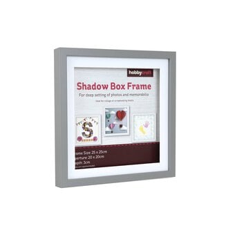 Grey Shadow Box Frame 25cm x 25cm