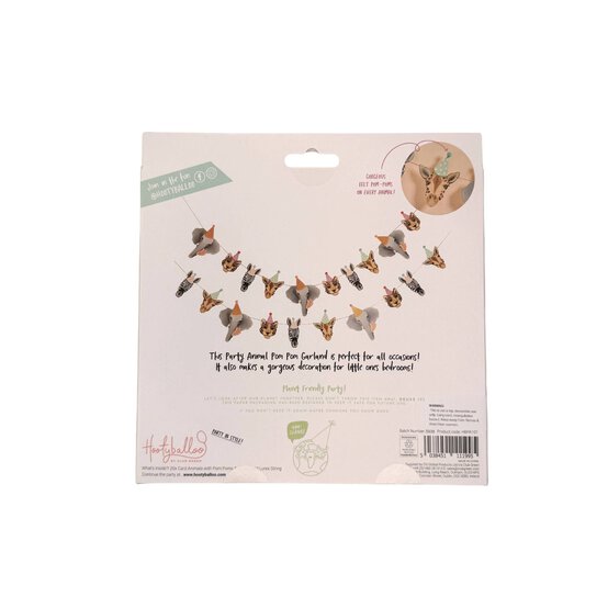 Party Animal Animal Pom Pom Garland 2m image number 4