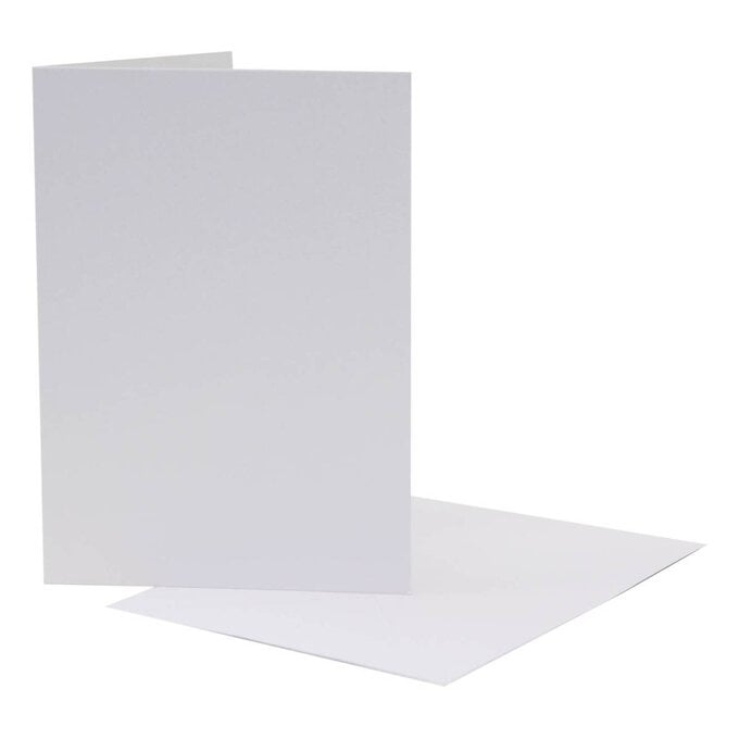 Pearlised White Cards and Envelopes 5 x 7 Inches 15 Pack