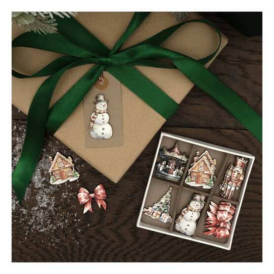 Christmas Wooden Toppers 24 Pack image number 2