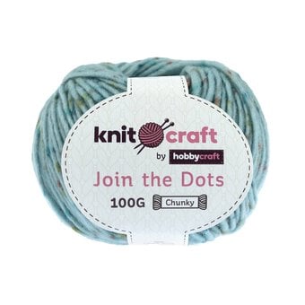 Knitcraft Teal Print Join the Dots Yarn 100g