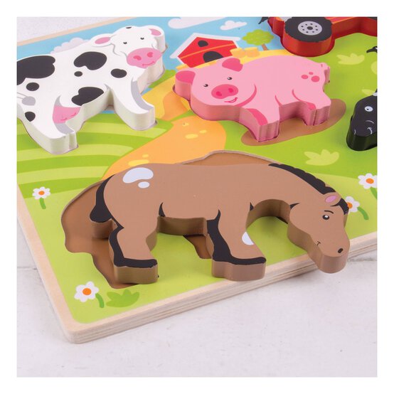 Bigjigs Chunky Wooden Farm Puzzle image number 4