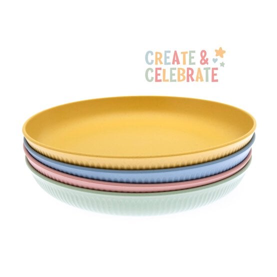 Create & Celebrate Reusable Plates 4 Pack image number 1