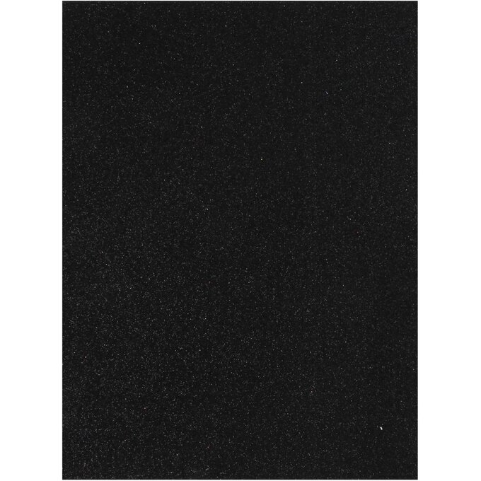 Black Glitter Foam Sheet 22.5cm x 30cm image number 1