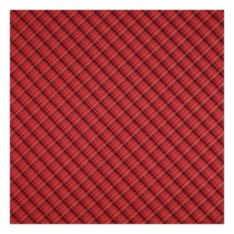 Robert Kaufman Red Metal Check Cotton Fabric by the Metre