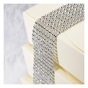 Diamante Effect Mesh Band 8 Rows 1.5m image number 2