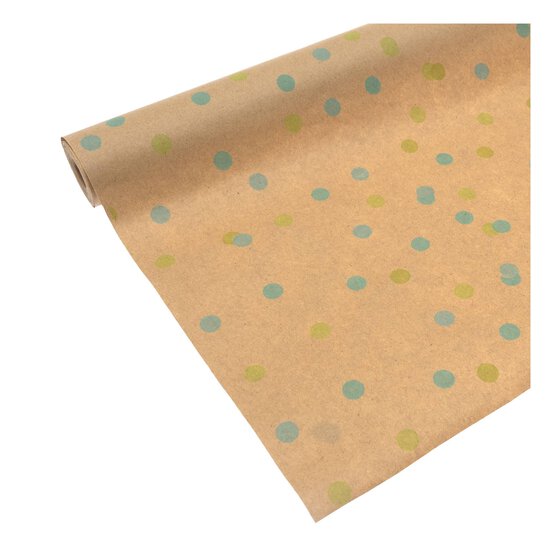 Assorted Polka Dot Kraft Paper Roll 70cm x 9m image number 2
