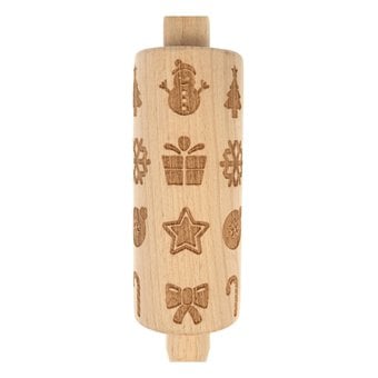 Christmas Rolling Pin 24cm x 4.5cm image number 3