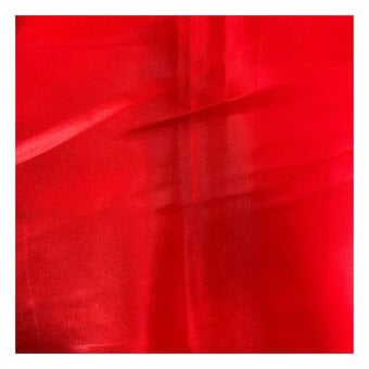 Red Silky Satin Fabric by the Metre image number 2