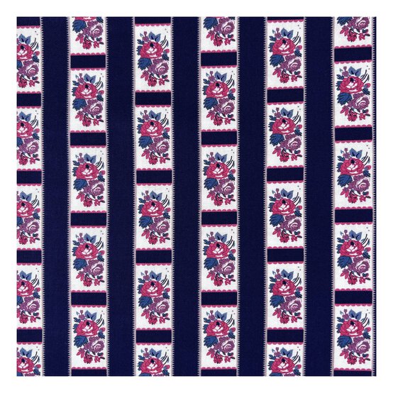 V&A Regency Threads Bookmark Bloom Cotton Fabric by the Metre image number 2