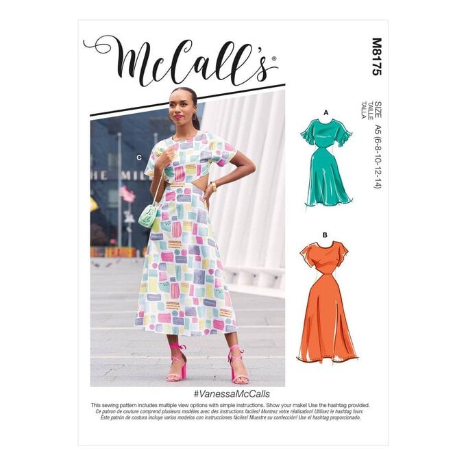 McCall’s Vanessa Dress Sewing Pattern M8175 (6-14) image number 1