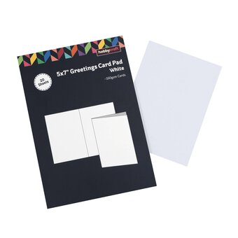 White Greetings Card Pad 5 x 7 Inches 20 Pack