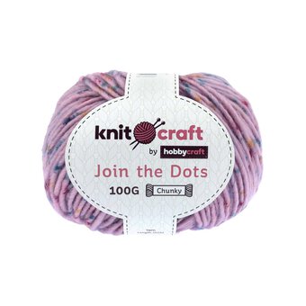 Knitcraft Purple Print Join the Dots Yarn 100g 