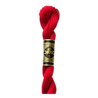 DMC Red Pearl Cotton Thread Size 5 25m (817)
