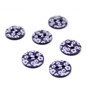 Hemline Blue Novelty Patterned Button 6 Pack image number 1