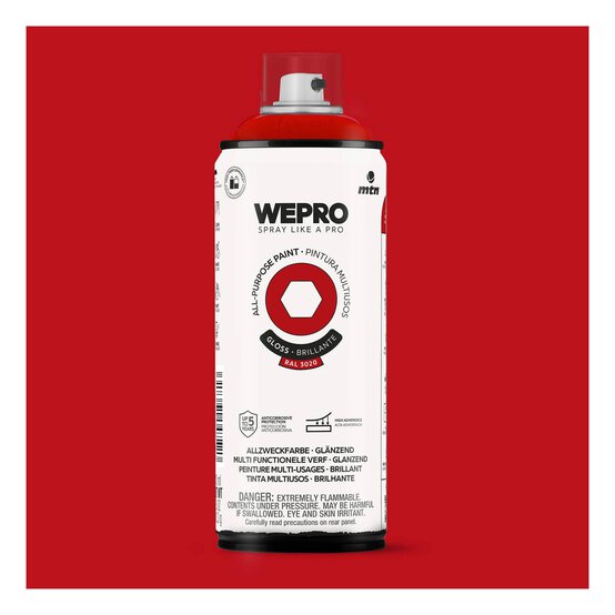 MTN WEPRO Scarlet Red Gloss All-Purpose Paint 400ml image number 1
