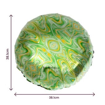 Large Green Marble Foil Balloon image number 2