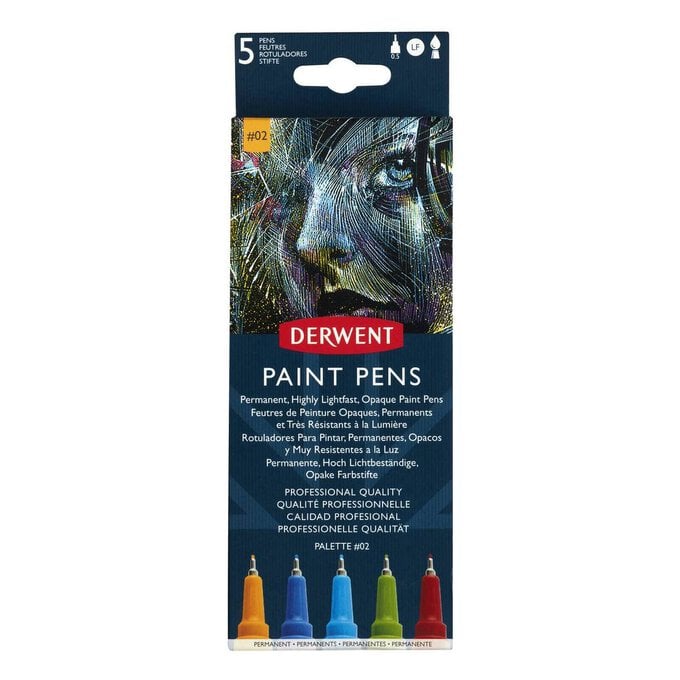 Derwent Paint Markers Pack 2 5 Pack image number 1