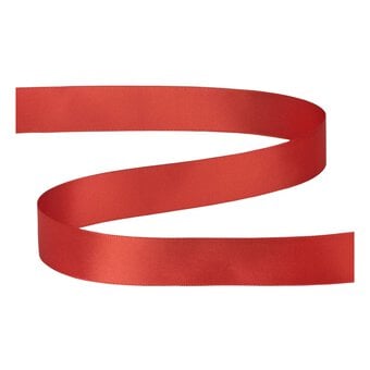 Red Double-Faced Satin Ribbon 18mm x 5m image number 2