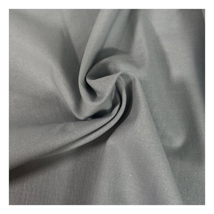 Silver Cotton Homespun Fabric by the Metre | Hobbycraft