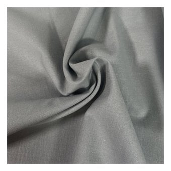Silver Cotton Homespun Fabric by the Metre