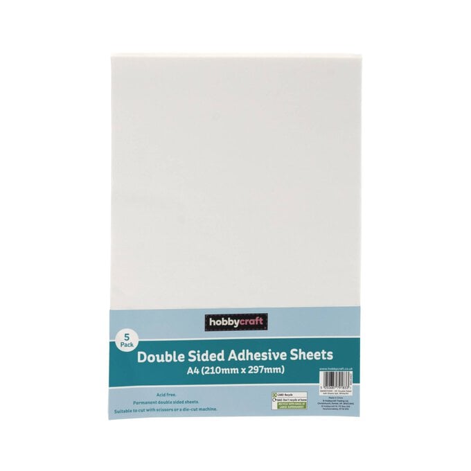 Double-Sided Adhesive Sheets A4 5 Pack image number 1