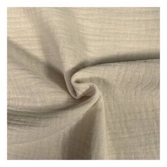 Cream Double Gauze Fabric by the Metre