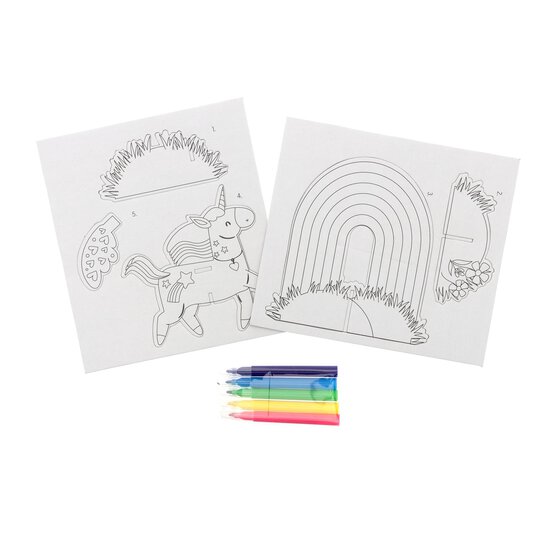 Colour Your Own 3D Unicorn Puzzle Kit image number 2