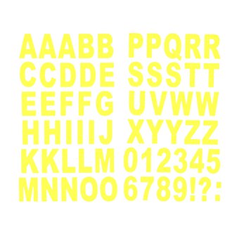 Yellow Neon Chipboard Alphabet Stickers 