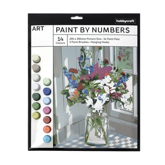 Flowers in the Window Paint by Numbers