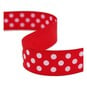 Red Spots Grosgrain Ribbon 19mm x 4m image number 1