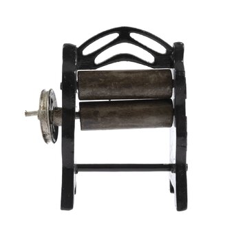 Doll&rsquo;s House Black Mangle with Turning Handle 
