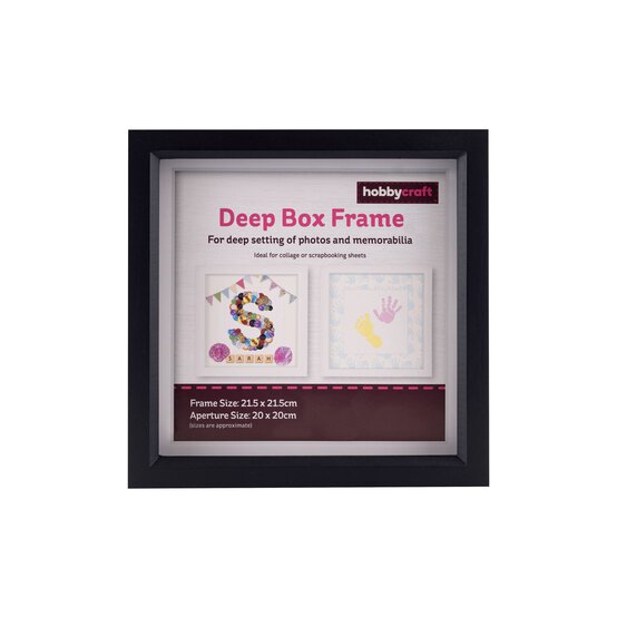 Black Deep Box Frame 20cm x 20cm image number 2